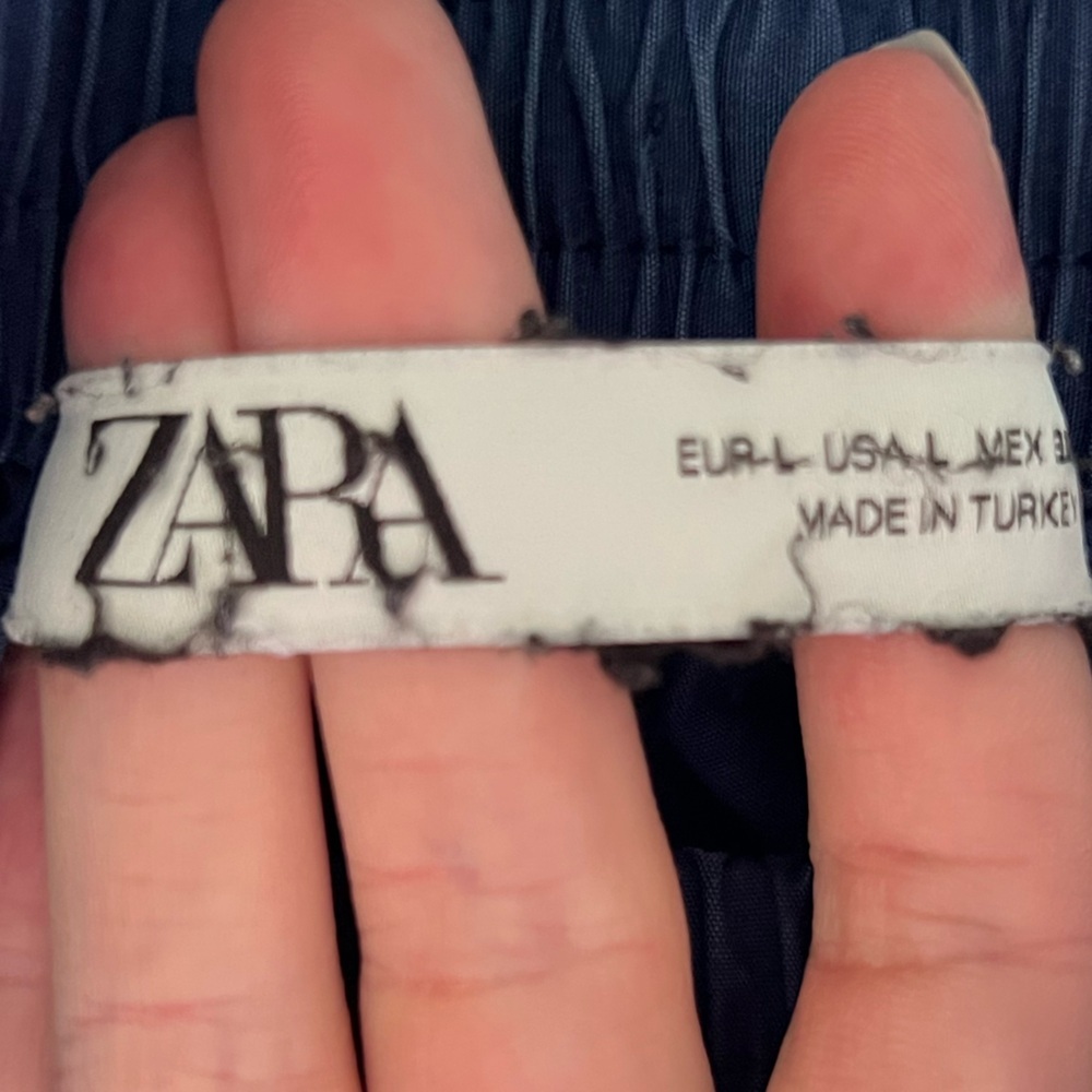 Zara Deep Blue Oversized Trousers - Picture 3 of 4